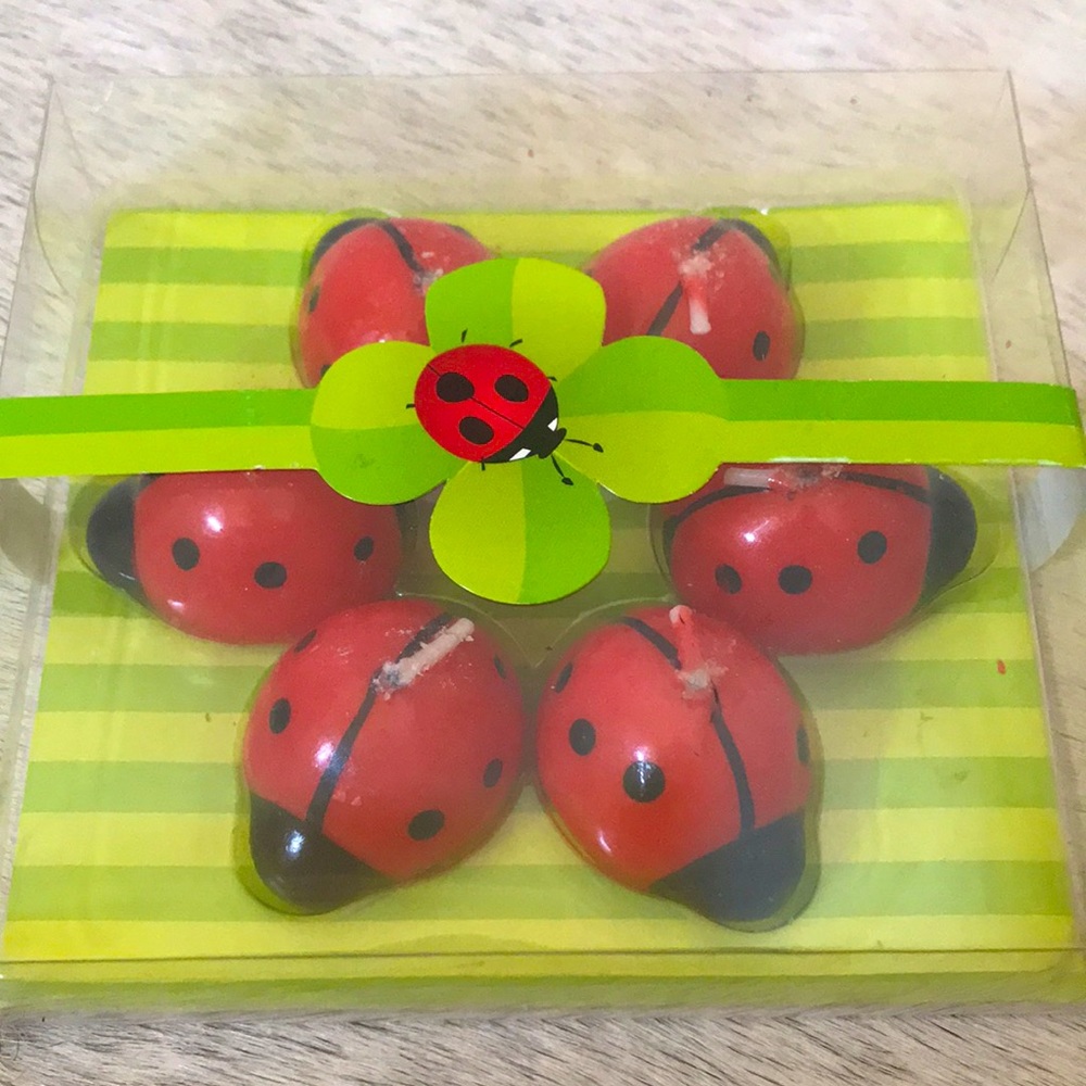 Set of 6 Ladybug Candles